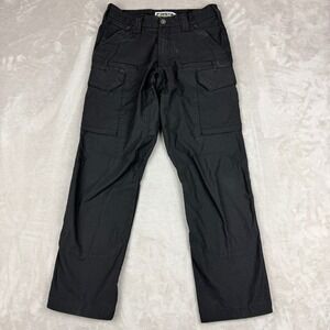 First Tactical Cargo Pants Mens 30x36 (32x29.5) Black Ripstop Utility Workwear